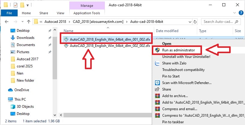 huong dan cai autocad 2018 2