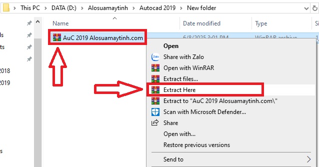 huong dan cai autocad 2019