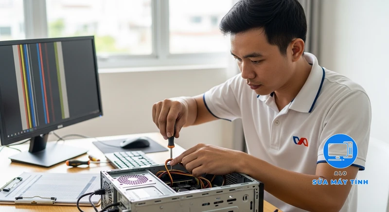 Màn hình máy tính bị sọc hình ảnh minh họa chuyên sâu 3