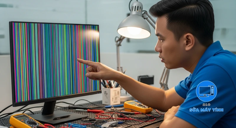 Ảnh bìa Màn hình máy tính bị sọc