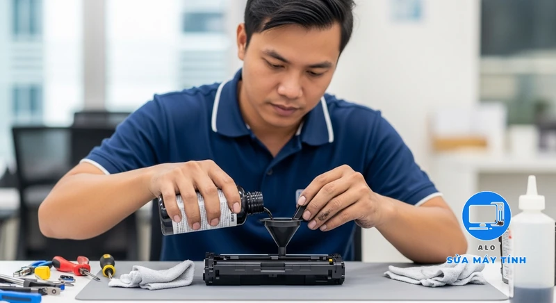Bơm mực máy in laser màu hp hình ảnh minh họa chuyên sâu 1