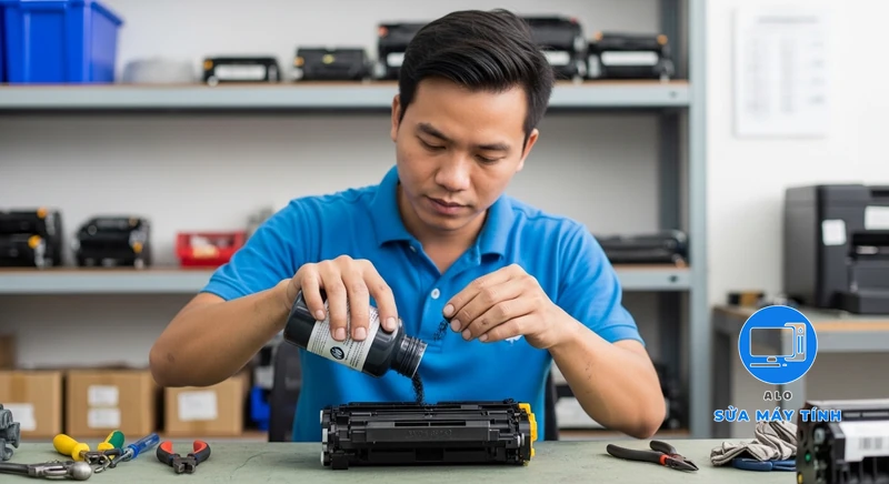 Bơm mực máy in laser màu hp hình ảnh minh họa chuyên sâu 3