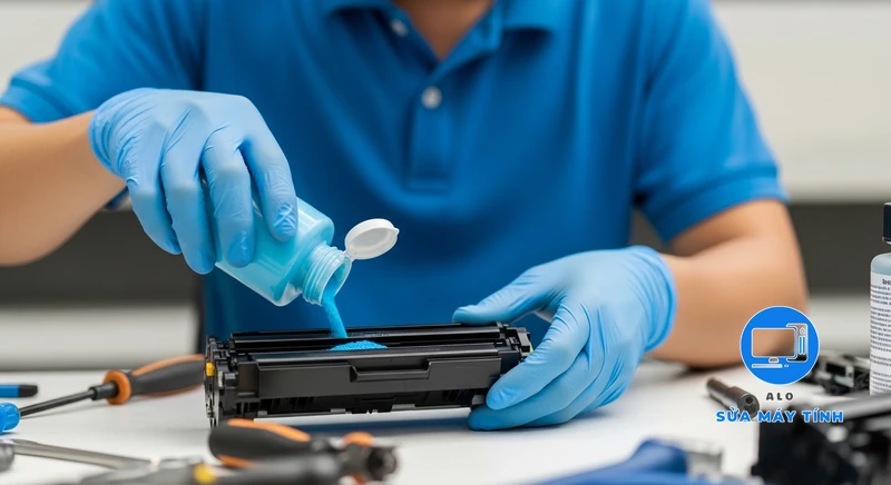 Nạp mực máy in laser màu hình ảnh minh họa chuyên sâu 1