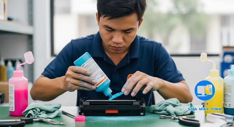 Ảnh bìa Nạp mực máy in laser màu